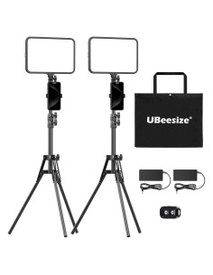 Kit de Luz LED UBeesize 2 Piezas 33 cm con Trípode 165 cm