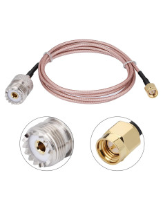 Cable Coaxial RG316 SO239 Hembra a SMA Macho 0.91m