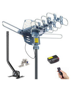 Antena de TV Exterior Digital PBD WA-2608, 150 Millas, 2 TVs