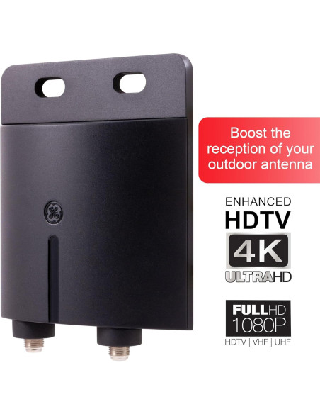 Amplificador de Antena Exterior GE 42179, Señal VHF UHF HD