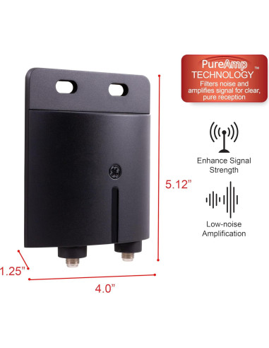 Amplificador de Antena Exterior GE 42179, Señal VHF UHF HD