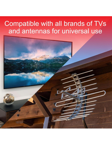 Amplificador de Antena Exterior GE 42179, Señal VHF UHF HD