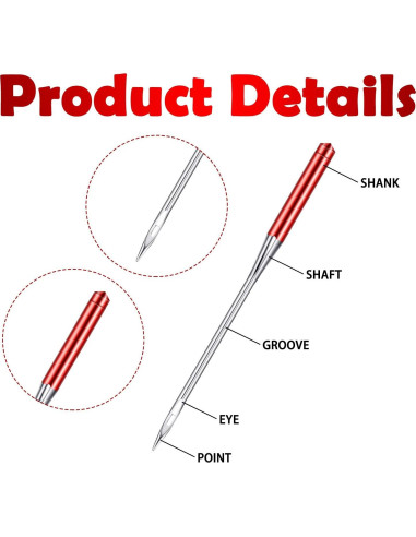 Agujas de Máquina de Coser WILLBOND 30 Pcs Punta Regular