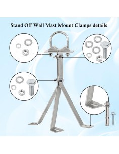 Soporte de Pared para Antena XRDS-RF 35.56 cm Resistente 2