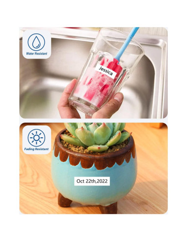 Paquete de 5 cintas de etiquetas Msudoku TZe221 9mm blanca