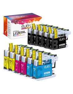 Cartuchos de tinta ejet LC203XL para Brother - 11 piezas