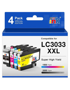 Cartuchos de Tinta Starink LC3033 XXL BK C M Y - 4 Paquetes