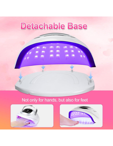 LKE Lámpara UV LED 268W para Uñas con 4 Temporizadores