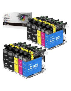 Cartuchos de tinta compatibles INK4U LC103 para Brother - 10 unidades