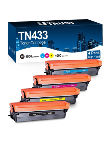 Cartuchos de Tóner Compatibles LEMERO UTRUST TN433 Paquete de 4