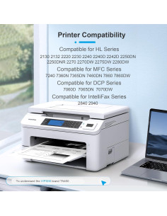 Cartucho de Tóner Negro TN450 Brother - 2 Unidades, 2600 Páginas 2