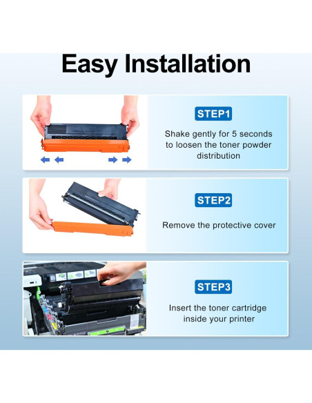 Cartuchos de Tóner Compatibles LEMERO UTRUST TN433 Paquete de 4