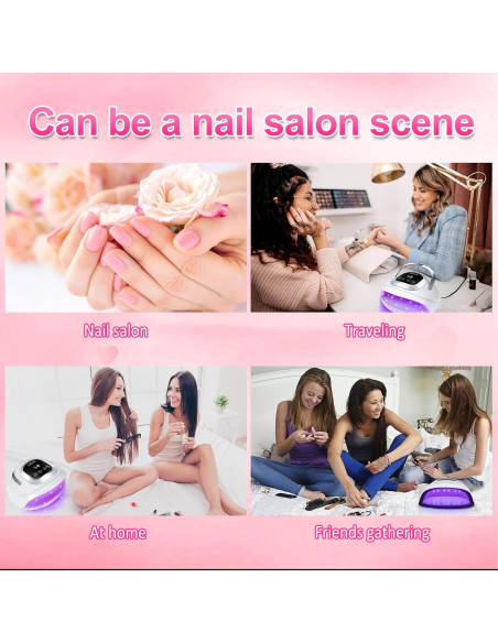 LKE Lámpara UV LED 268W para Uñas con 4 Temporizadores