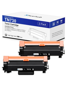 Cartucho de Tóner Negro TN730 HUEHUB para Brother - Paquete de 2