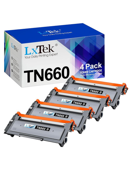 Cartucho de Tóner LxTek TN660 Compatible para Brother - 4 Pzs