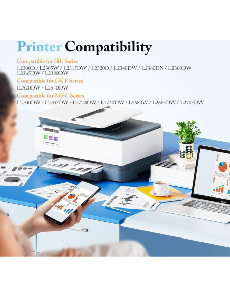 Cartucho de Tóner LxTek TN660 Compatible para Brother - 4 Pzs