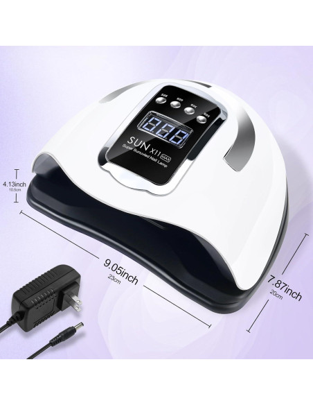 Lámpara de Uñas UV LED Wisdompark 180W con Sensor Automático