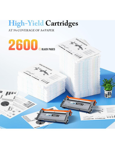 Cartucho de Tóner LxTek TN660 Compatible para Brother - 4 Pzs