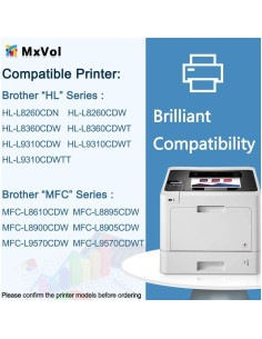 Cartucho de Tóner MxVol TN433 Compatible Brother 4-Pack 2