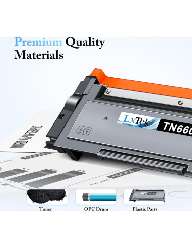 Cartucho de Tóner LxTek TN660 Compatible para Brother - 4 Pzs