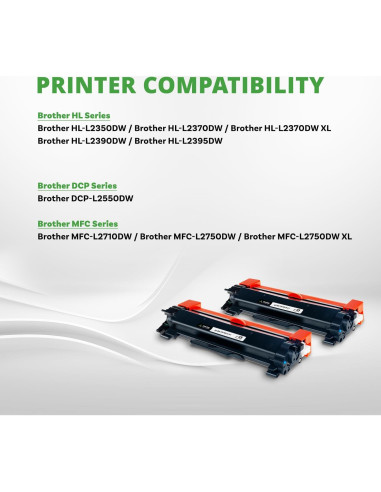 Tóner ApexZag TN760 para impresora Brother - 2 Paquete, 3000 Páginas