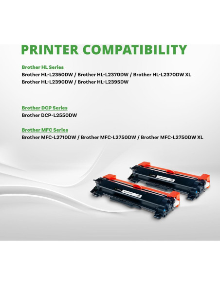 Tóner ApexZag TN760 para impresora Brother - 2 Paquete, 3000 Páginas