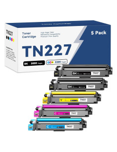 Cartucho de Tóner TN227 Belietop Paquete de 5 Alto Rendimiento