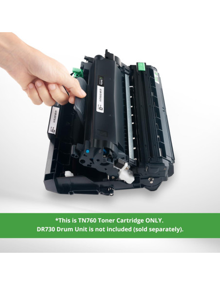 Tóner ApexZag TN760 para impresora Brother - 2 Paquete, 3000 Páginas