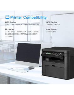 Cartucho de tóner LxTek TN450 compatible Brother - 4 unidades 2