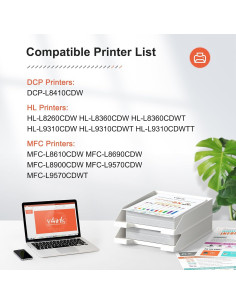 Cartucho de Tóner Compatible v4ink TN433 TN431 para Brother 2