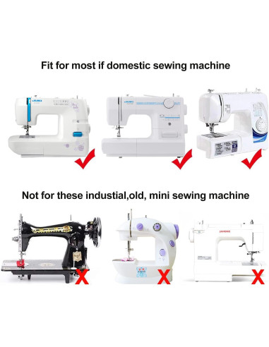 Pie de máquina de coser de punta abierta STORMSHOPPING - Compatible con Singer, Brother, Babylock