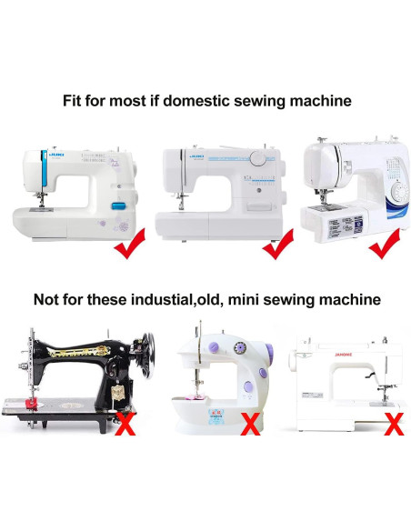 Pie de máquina de coser de punta abierta STORMSHOPPING - Compatible con Singer, Brother, Babylock