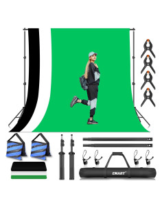 Kit de Soporte para Fondo de Fotografía EMART 2.13x3.05m Ajustable