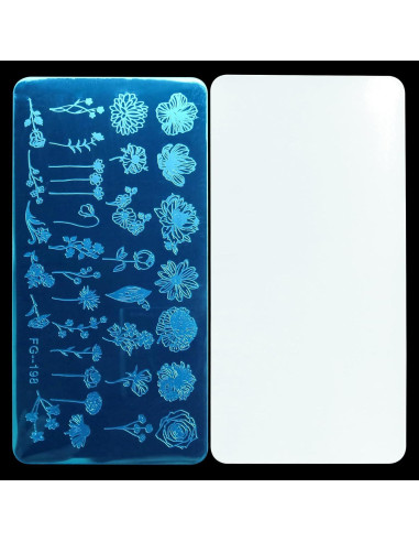 Kit de Estampado de Uñas AddFavor 7 Piezas con Sellos y Raspadores