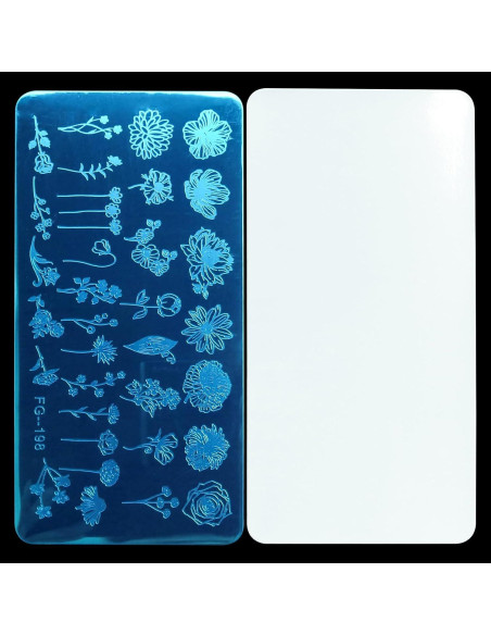 Kit de Estampado de Uñas AddFavor 7 Piezas con Sellos y Raspadores