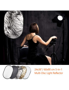 Reflector de Luz Fotográfica 60x90 cm 5 en 1 Bcolor 2