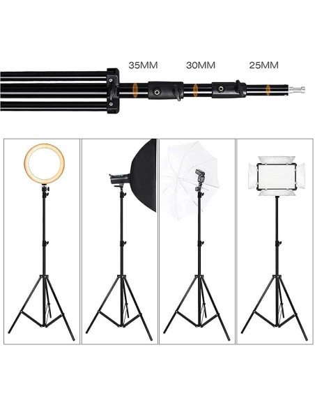Soporte de Luz Ajustable ITOTIN 2.8m con Amortiguación de Resorte