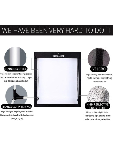 Caja de Luz Fotográfica LED TRUMAGINE Grande 119.4x99.1x198.1 cm