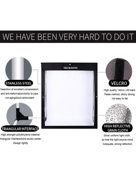 Caja de Luz Fotográfica LED TRUMAGINE Grande 119.4x99.1x198.1 cm