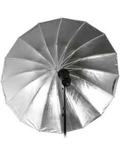 Paraguas Parabólico Reflectante Fotodiox 72" Negro y Plateado 2