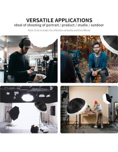 Paraguas Parabólico Selens 41" (104 cm) con Difusor Plegable 2