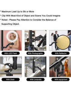 Soporte Doble Abrazadera Taisioner para Luz y Monitor 0.33 kg 2