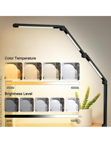 Lámpara de Escritorio LED Vimeepro con Brazo Oscilante 4 Modos