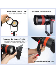 CAME-TV Boltzen F-55S Luz LED Fresnel Bi-Color 55W 3200K-5600K 2