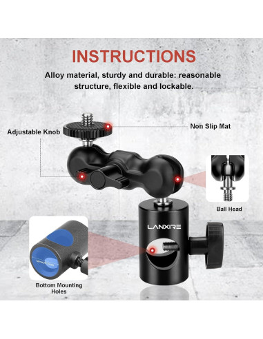Adaptador de Montaje Lanxire L0213 con Doble Bola 2kg