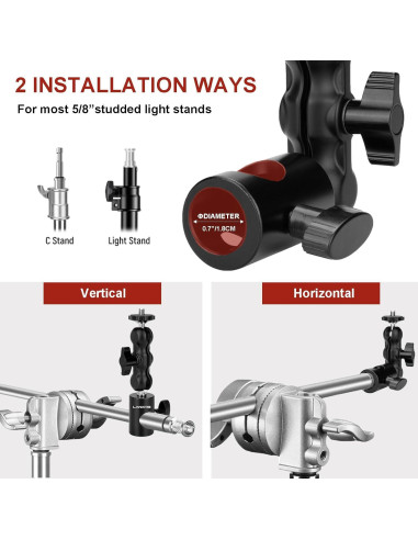 Adaptador de Montaje Lanxire L0213 con Doble Bola 2kg