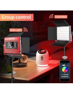 Luz de Video RGB GVM 50W con Control APP 3200K-5600K 2