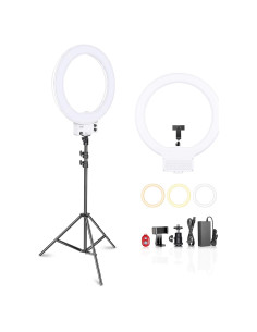 Luz de Anillo LED Neewer 45 cm Bi-color Regulable con Soporte