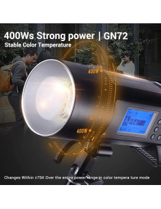 Flash Estroboscópico Godox AD400Pro 400W TTL Portátil 2