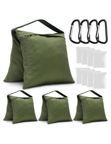Sacos de Arena Aimosen 4PCS Verde Militar para Fotografía